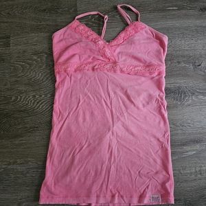 Pink lace tank size small